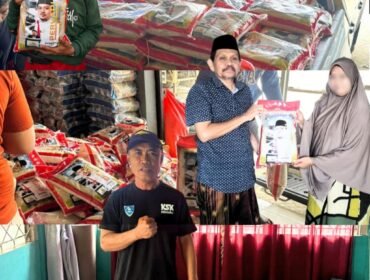 CV Unaaha Bakti Persada (UBP) bersama Perhimpunan Ahli Pertambangan Indonesia (PERHAPI) Sulawesi Tenggara (Sultra) menyalurkan 1.000 karung beras kepada warga di Kota Kendari. Foto: Istimewa