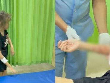 Seorang perempuan insial HR (18) dievakuasi di RS Bhayangkara Kendari setelah melukai tangannya sendiri. Foto: Istimewa