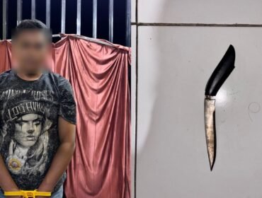 Pria inisial R (36) diamankan aparat kepolisian setelah menikam korban hingga tewas di Buton. Foto: Istimewa.