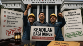 Ilustrasi. Tiga buruh perusahaan di Sulawesi Tenggara mendapatkan keadilan menjelang Hari Buruh 2026.Foto: AI