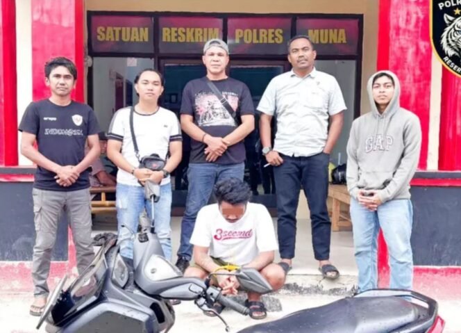 
 Pelaku tindak pidana pencurian dan kekerasan di Muna, inisial RA (25) ditangkap polisi saat hendak kabur ke Kota Ambon. Foto: Istimewa