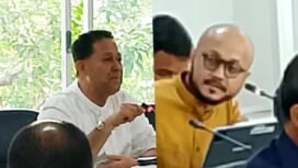Anggota Komisi III DPRD Sultra, Suwandi Andi (kiri) meminta PT KKU buka dokumen izin tambang dalam angenda RDP. Foto: Istimewa