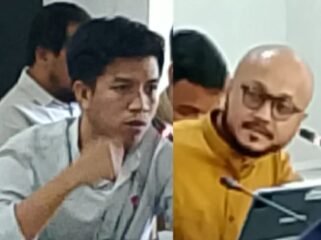 Jenderal Lapangan P3D-Konut, Jefri (kiri) saat mengikuti RDP di DPRD Sultra. Foto: Istimewa