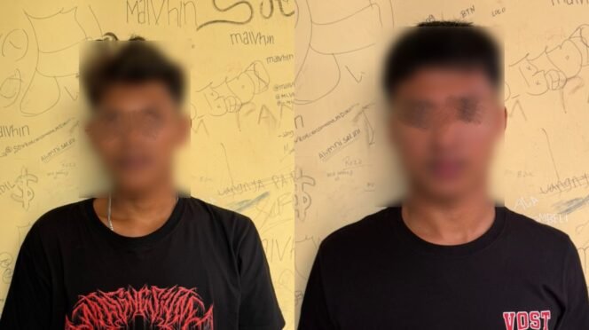 
 Dua pelaku pengeroyokan anggota TNI AD di Buton. Foto: Istimewa.