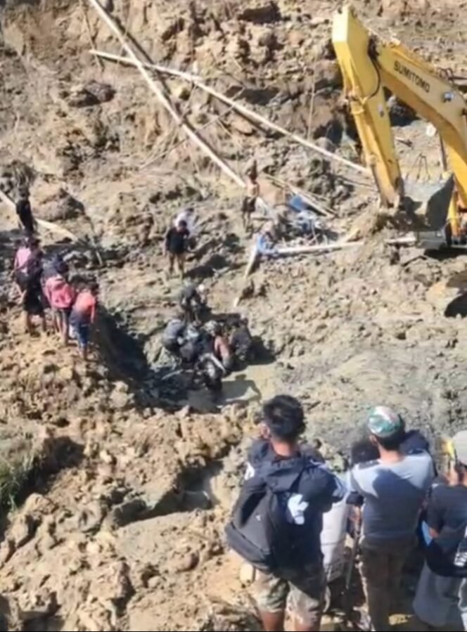 
 Lokasi longsornya tambang emas ilegal yang menewaskan dua orang perempuan. Foto: Istimewa