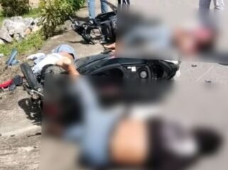 Dua pengendara motor meninggal di tempat akibat tabrakan di Konawe Selatan. Foto: Istimewa