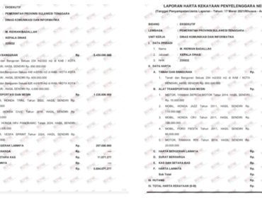 Tangkapan layar LHKPN M Ridwan Badallah. Foto: Istimewa