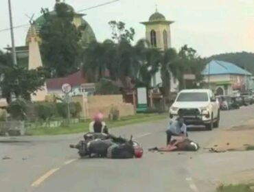 Kecelakaan lalu lintas di Rate-Rate Kakaka Timur tewaskan satu pengendara motor. Foto: Istimewa
