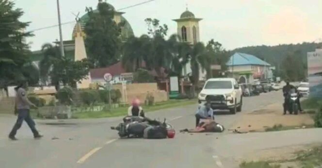 
 Kecelakaan lalu lintas di Rate-Rate Kakaka Timur tewaskan satu pengendara motor. Foto: Istimewa