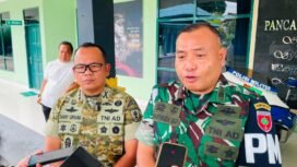 Komandan Kodim 1417/Kendari Kolonel Arm Danny AP Girsang (kiri) bersama Dandenpom Kendari. Foto: Istimewa