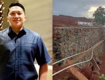 Legal PT WIN Alfian Pradana Liambo dan lokasi penataan lereng. Foto: Istimewa