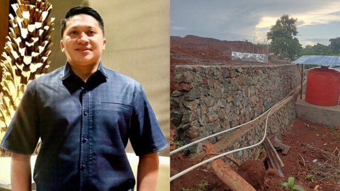 
 Legal PT WIN Alfian Pradana Liambo dan lokasi penataan lereng. Foto: Istimewa