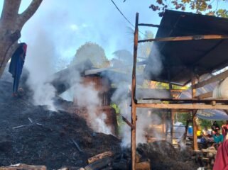 Penyulingan Nilam di Desa Latompe, Kecamatan Lawa Muna Barat ludes terbakar, Senin, 4 Mei 2026. Foto:Istimewa