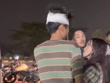 Salah satu pemuda tampak mengalami luka di bagian kepala akibat tawuran di Lepo-Lepo Kendari. Foto: Istimewa.