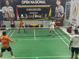 Tim Perkumpulan Bulutangkis (PB) Nusantara peroleh tiket final di ajang Bupati Cup V Open Nasional di Kabupaten Paniai. Foto: Istimewa
