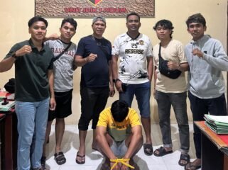 Satreskrim Polres Muna menangkap pria inisial L (22) kasus penganiayaan anak di bawah umur di Muna. Foto: Istimewa