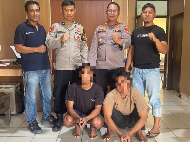 
 Polsek Tinanggea menangkap dua pria pelaku penganiayaan di Tinanggea Konsel. Foto: Istimewa
