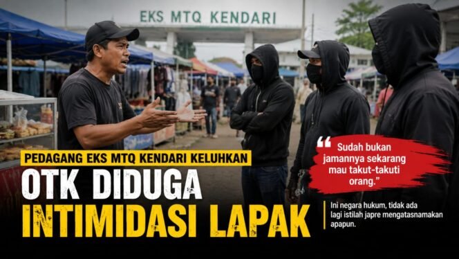
 Ilustrasi OTK teror pedagang di eks MTQ Kota Kendari. Foto: Istimewa