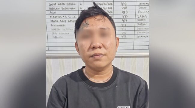 Pria inisial AL (20) ditangkap polisi setelah gelapkan motor temannya untuk beli narkoba. Foto:Istimewa