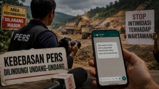 
 Ilustrasi dugaan pengancaman terhadap wartawan melalui pesan WhatsApp