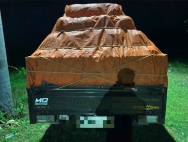 Tampak mobil pikap bermuatan ratusan tabung Gas 3 kilogram disita Sat Reskrim Polresta Konawe. Foto: Istimewa