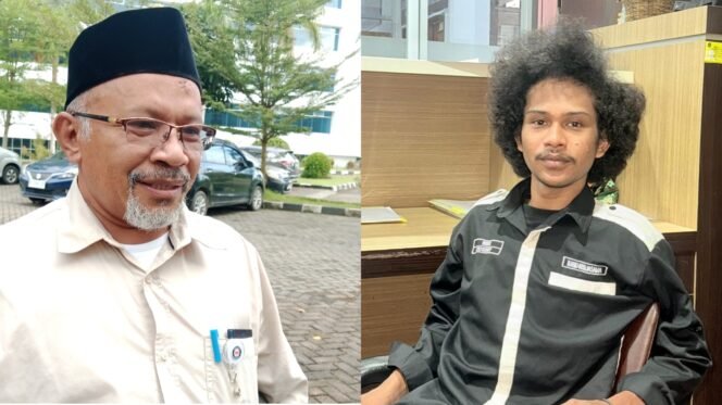 
 Ketua Forum Peduli Integritas Akademik UHO, Riski (kiri) dan WR II UHO Prof. Dr. Ida Usman, S.Si., M.Si. Foto: Penafaktual.com