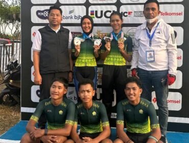 Atlet Balap Sepeda Sulawesi Tenggara berhasil meraih satu medali emas dan tiga medali perak. Foto: Istimewa