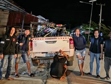 Tim Elang Anti Bandit Sat Reskrim Polres Kolaka, menangkap pria inisial AL (25) kasus penggelapan sepeda motor. Foto: Istimewa