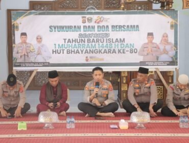 Syukuran dan doa bersama menyambut Tahun Baru Islam 1 Muharram 1448 Hijriah sekaligus memperingati HUT Bhayangkara ke-80. Foto: Istimewa