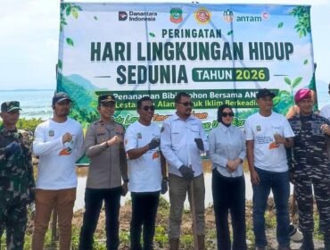Aksi penanaman pohon di Kabupaten Konawe Utara dalam rangka memperingati Hari Lingkungan Hidup Sedunia 2026. Foto: Istimewa