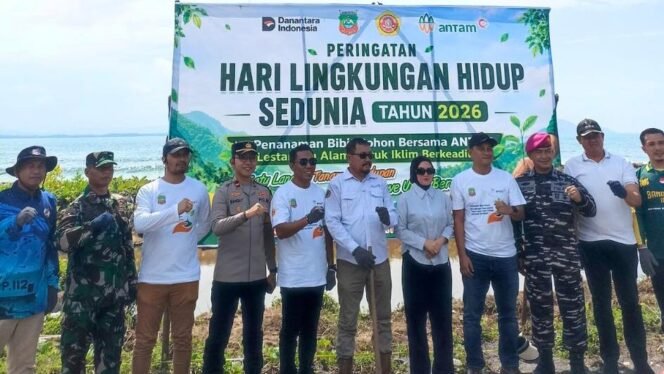
 Aksi penanaman pohon di Kabupaten Konawe Utara dalam rangka memperingati Hari Lingkungan Hidup Sedunia 2026. Foto: Istimewa