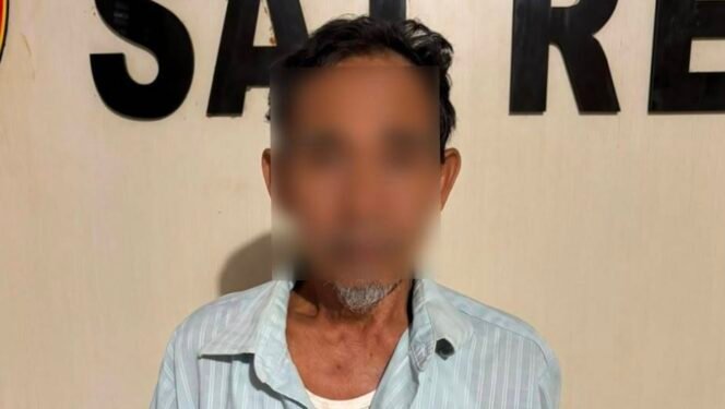 
 Seorang kakek inisial GA (63) ditangkap polisi diduga cabuli cucunya sendiri yang berusia lima tahun. Foto: Istimewa