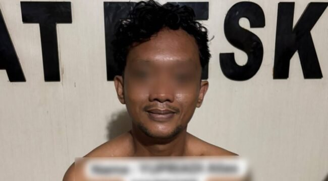 Seorang pria insial YU (37) ditangkap polisi usai diduga bobol dapur MBG di Kendari. Foto: Istimewa