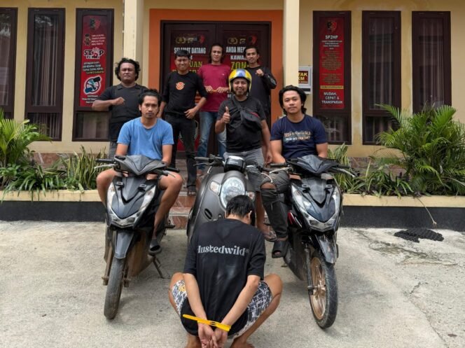 
 Pelaku curanmor di wilayah Kabupaten Kolaka berinsial AA (29) ditangkap polisi. Foto: Istimewa