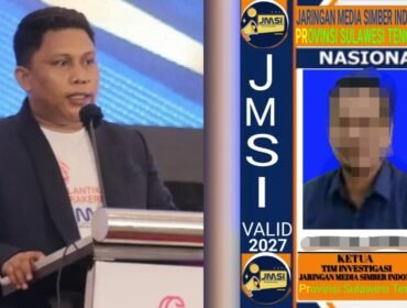 Ketua JMSI Sulawesi Tenggara (Sultra), Adhi Yaksa Pratama, (kiri) akan menempuh langkah hukum terkait pencatutan logo organisasi. Foto: Istimewa