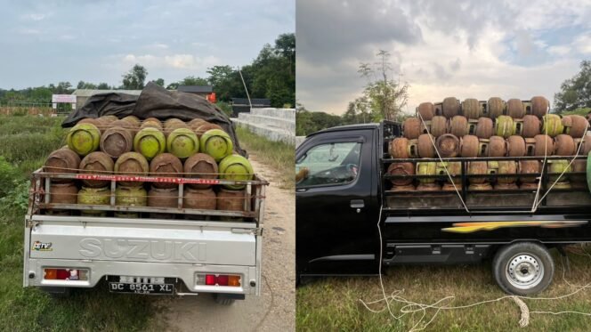 
 Ratusan tabung 3 kilogram disita polisi di Konawe saat hendak di jual ke Morowali, Sulawesi Tengah (Sulteng). Foto: Istimewa