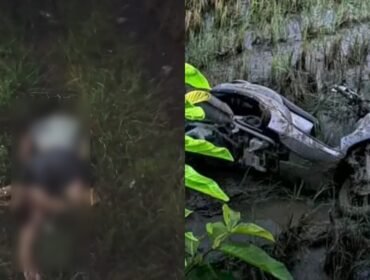 Sosok mayat pria ditemukan tergeletak di area persawahan di Kolaka. Foto: Istimewa