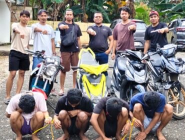 Empat pelajar ditangkap polisi usai diduga curi 4 unit motor di Buton. Foto: Istimewa.