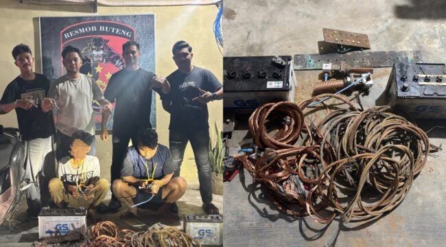 Dua pelaku pencurian kompone tower di Buton Tengah ditangkap polisi. Foto: Istimewa