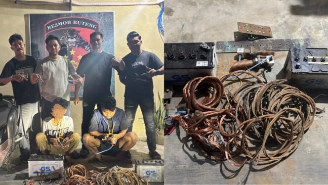 
 Dua pelaku pencurian kompone tower di Buton Tengah ditangkap polisi. Foto: Istimewa