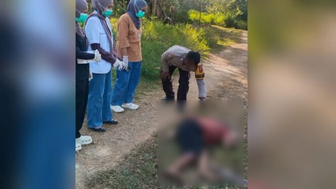 
 Petugas medis dan personel kepolisian saat mengevakuasi Pria inisial LT yang meninggal dunia setelah terlibat aksi saling bacok dengan LN di Muna Barat. Foto: Istimewa