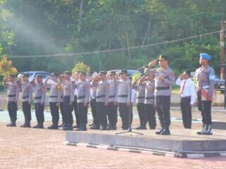 Polres Konawe Utara menggelar Upacara Laporan Kenaikan Pangkat