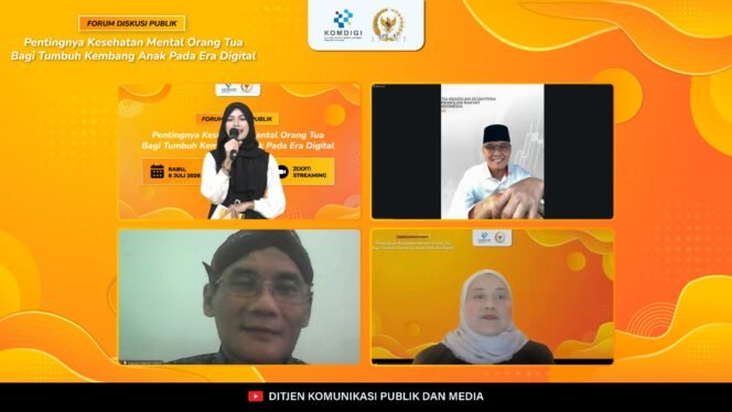 
 Webinar Forum Diskusi Publik bertema Pentingnya Kesehatan Mental Orang Tua Bagi Tumbuh Kembang Anak Pada Era Digital