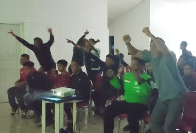 
 Suasana Nobar Piala Dunia 2026 di Gedung Serba Guna Lanud Haluoleo. Foto: Istimewa