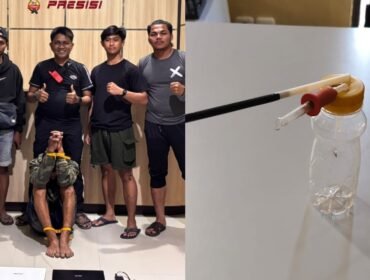 Unit Reaksi Cepat Sat Reskrim Polres Buton Utara menangkap petani insial AL (35) kasus pencurian alat elektronik. Foto: Istimewa