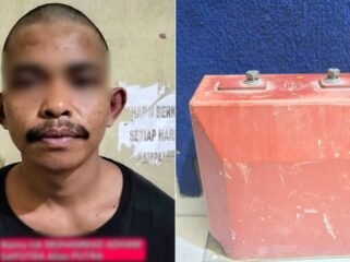 Pria insial MAS ditangkap polisi setelah diduga mencuri sebuah Travo di PLN Rayon Benu-Benua Kendari. Foto: Istimewa