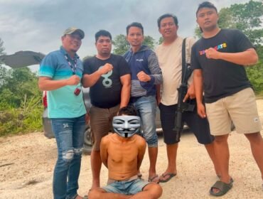 Pria berinisial A pelaku pencurian motor dan tabung gas di Konawe Selatan ditangkap polisi. Foto: Istimewa