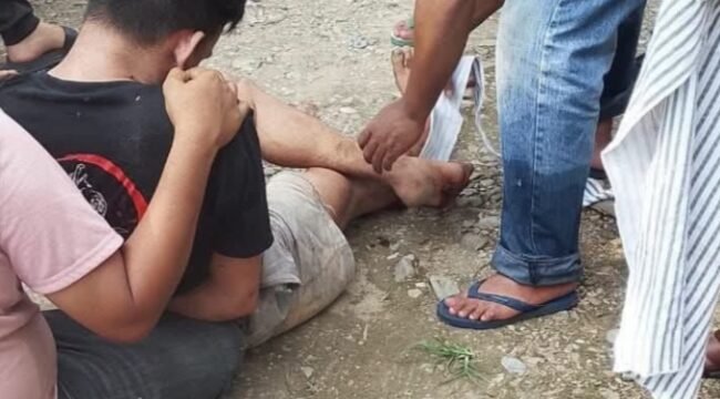 Salah satu tahanan yang kabur dari sel saat ditangkap oleh aparat Polres Kolaka. Foto: Istimewa