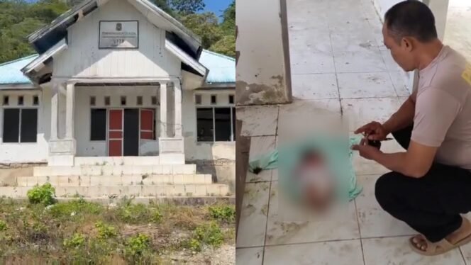 
 Bayi perempuan ditemukan terlantar di Eks Kantor UPTD Kapuntori Buton. Foto: Istimewa
