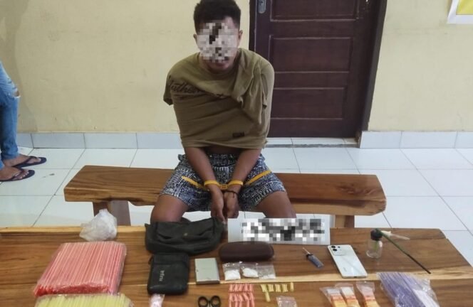 
 Pria inisial HPJ alias BT (31) mengaku memperoleh sabu dari tahanan Rutan Kelas IIB Raha. Foto: Istimewa
